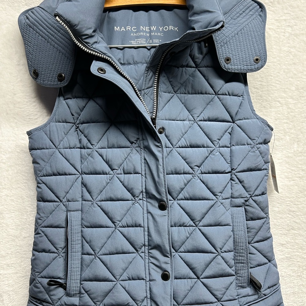Marc New York Quilted Blue Vest
